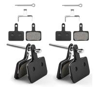 GlasFlength Bicycle Brake Pads for Shimano B01S B05S 4 Pairs Silencers Semi-Metallic High Performance Brake Pads MTB Brake Pads for M515 C601 M475 M495 M510 M575 M375