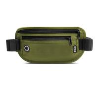 GlasFlength Flat Bum Bag with RFID Blocker, Anti-Theft Money Belt for Men and Women, Waterproof Bag for Passport, Anti-Theft Belt Bag for Travel, Sports (Dark Blue), olive