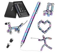GlasFlength Magnetic Fidget Pen, Funny Magnetic Pen, Colourful Magnetic Ballpoint Pen, Gravity Pen, Gifts, Cool Gadgets for Men, Women, Children, Teenagers, Christmas, Birthday Gift