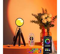 GlasFlength Sunset Lamp USB Port Sunlight LED Projector Selfies and Living Room Decoration