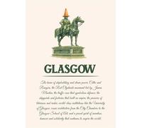 Glasgow Art Print, Duke of Wellington Statue, Scottish Heritage Wall Decor. Size A4