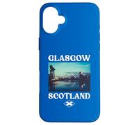 Glasgow City Skyline Scotland Flag Scotland Souvenir Case for iPhone 16 Plus