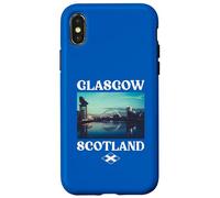 Glasgow City Skyline Scotland Flag Scotland Souvenir Case for iPhone X/XS