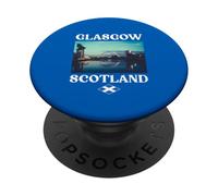 Glasgow City Skyline Scotland Flag Scotland Souvenir PopSockets Adhesive PopGrip
