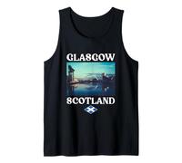 Glasgow City Skyline Scotland Flag Scotland Souvenir Tank Top