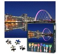 Glasgow Clyde Arc Puzzles for Adults 1000 Pieces, Glasgow United Kingdom Jigsaw Puzzles, Adult Puzzle for Adults, Educational Fun Games or Toys for Elders Friends 20X27 INCH