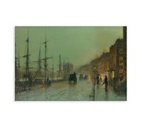 Glasgow Docks Print Poster Canvas Poster Bedroom Decor Landscape Office Room Decor Gift 12x18inch(30x45cm)
