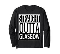 Glasgow Hometown Pride Bold Typography Design Long Sleeve T-Shirt