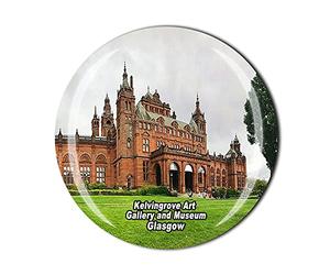 Glasgow Kelvingrove Art Gallery and Museum Scotland Fridge Magnet Souvenir Gift Crystal Magnetic Sticker Collection