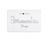 Glasgow Landscape Line Painting Art Work Poster Wall Art Painting Canvas Gift Living Room Prints Bedroom Decoration Artworks 12 x 18 inches (30 x 45 cm)