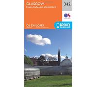 Explorer 342 Glasgow Map With Digital Version, Orange One Size