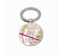 Glasgow Rangers Stadium Key Ring, Ibrox Stadium Key Chain, Football Map Key Fob, Rangers Ground Keyring, Glasgow Rangers Soccer Ground Map Key Ring, Rangers Football Club Gift