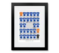 Glasgow Rangers Team Squad 2025-2026 Signed Poster Print Framed Picture Photo Autograph Gift 25/26 James Tavernier Danilo Diomande (A4 Black Framed & Mounted)