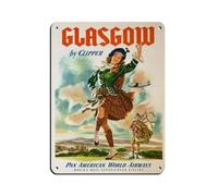 Glasgow Scotland Scotsman Celtic Edinburgh S Retro Poster Metal Tin Sign Chic Art Retro Iron Painting Bar People Cave Cafe Family Garage Poster Wall Decoration 12x16inch(30x40cm)