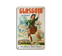 Glasgow Scotland Scotsman Celtic Edinburgh S Tin Sign Vintage Metal Pub Club Cafe Bar Home Wall Art Decoration Poster Retro 8x12inch(20x30cm)