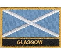 Glasgow Scotland Town & City Embroidered Sew on Patch Badge