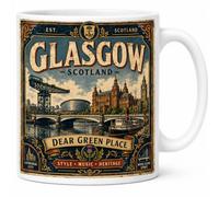 Glasgow Scotland Vintage Style Ceramic Coffee Mug