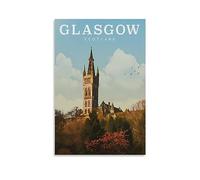 Glasgow Scotland Vintage Travel Posters 08x12inch(20x30cm) Canvas Print for Living Room, Bedroom, Dorm, Home, Office Wall Decoration
