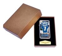 Glasgow Teddy Bears Personalised Football Shirt Rechargeable Gift Boxed Silver Metal USB Lighter Team-Glasgow-Rangers, 70mm x 38mm x 11mm