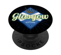 Glasgow UK City Scotland Retro Bagpipes Vintage Souvenir PopSockets Adhesive PopGrip