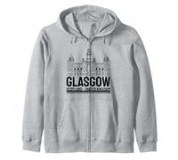 Glasgow United Kingdom Capital City Scottish Landmarks Zip Hoodie