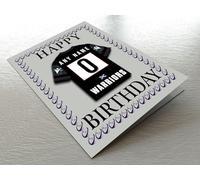 GLASGOW WARRIORS RUGBY BIRTHDAY CARD - CUSTOMISED RUGBY TEAM JERSEY THEMED FRIDGE MAGNET BIRTHDAY CARD - THE BEST A FAN CAN GET!
