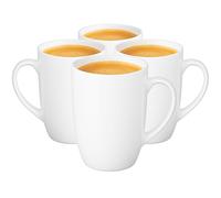 Glasmark KROSNO 1992 Set of 4 Coffee Cups, Ceramic Mugs, Tea Cups, Large, 590 ml, White