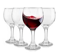 Glasmark KROSNO, 220 ml, Set of 4, Wine Glass, Glass with Coloured Base, White Wine Glasses, Wine Goblets, Original Design, Unique Shape and Style, Perfect for Home, Restaurants