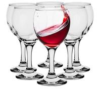 Glasmark KROSNO, 220 ml, Set of 6, Wine Glass, Glass with Coloured Base, White Wine Glasses, Wine Goblets, Original Design, Unique Shape and Style, Perfect for Home, Restaurants