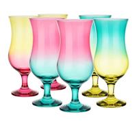 Glasmark KROSNO, 420 ml, Set of 6, Alcoholic Cocktail Glasses, Long Drink Glasses, Cocktail Glasses, Drinking Glasses, Party Glasses, Perfect for Home and Restaurants, Glasses Set, Ombre Style
