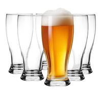 Glasmark Krosno Beer Glasses Set 0.5 Litre Glasses for Beer Mug Beer Mug Glasses for Craft Beer Glass Drinking Glass Dishwasher Safe 6 x 500 ml