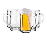 Glasmark Krosno Glasses Set for Beer 0.3 Litre Beer Glasses Beer Mug Glasses for Craft Beer Glass Drinking Glass Dishwasher Safe 6 x 300 ml