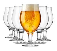 Glasmark Krosno Glasses Set for Beer 0.5 Litre Beer Glasses Trophy Glasses for Craft Beer Tulip Beer Glass Drinking Glass for Cocktail Cocktail Glasses Dishwasher Safe 6 x 500 ml