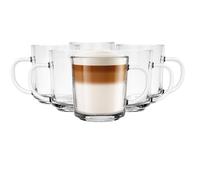 Glasmark Krosno Latte Macchiato Glasses Cappuccino Set of 6 Tea Glasses Set with Handle Dessert Glasses Water Glasses Coffee Glasses Mulled Wine Glasses Iced Coffee Glasses Mulled Wine Cups Grog