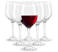 Glasmark Krosno Wine Glass 0.25 L for Red Wine, White Wine, Red Wine Glasses Set of 6, Transparent, Dishwasher Safe