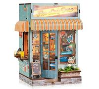 GlaSpark LED 3D Puzzle "The Last Drop" Book Nook - DIY Bar Model, Pluggable Wooden Kit with LED, Miniature Beach Pub for Bookshelf, Gift for Adults & Hobbyists