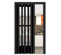 Glass Accordion Door - Multifold Interior Door with Transparent Panels, 80 Inches Tall, Available in Various Widths (22-55 Inches)