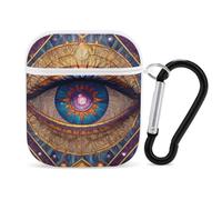 Glass All-Seeing Eye Earphone Case Compatible with Airpods 1/2 | PC,Bluetooth Bag,Headphone Cover,Compatible with Airpods 1/Airpods 2