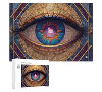 Glass All-Seeing Eye Puzzle Wood Jigsaw Puzzles 300 PCS