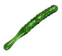 Glass Anal Plug Crystal Dildo Butt Plug Stimulator Vaginal Massager G-spot Prostate Massager Adult Sex Toy for Male Female Masturbation Green, 7.87" * 0.98"
