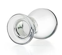 Glass Anal Plug Crystal Dildo Classic Bulb Butt Plug Expansion Anal Masturbation Vagina Massager Unisex Sex Toy Transparent from Beginner to Advanced Player (S)