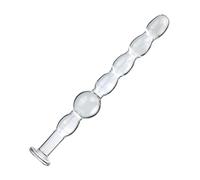 Glass Anal Plug Six-Piece Set Pulling Beads Dual Use Small Dildos Butt Plugs Masturbation Posterior Dilation Adult Sex Toys White Type F One Size