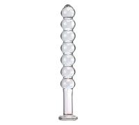 Glass Anal Plug Six-Piece Set Pulling Beads Dual Use Small Dildos Butt Plugs Masturbation Posterior Dilation Adult Sex Toys White Type E One Size