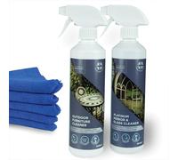 Glass and Outdoor Furniture Cleaner with Microfiber Cloths Charles Bentley Blue One Size