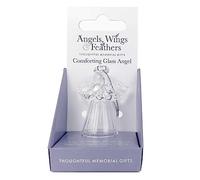 Glass Angel Hanging Ornament - 4.5cm High | Hanging Cord Included | Bereavement Memorial Gift