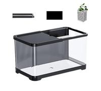 Glass Aquarium Glass LED Starter Kit With LED Net LED Fish And Air Pump Filter | Swell Cube Aquarium 28Cm Tropical Fresh Water Live Fish Container Kit 25 Liters | Sm