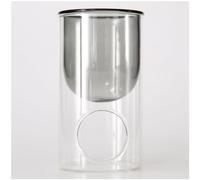 Glass Aromatherapy Aroma Oil Burner, Tea Light Candle Holder, Fragrance Oil Warmer for Home Bedroom Decor Accessories, Grey