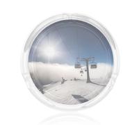 Glass Ashtray for Cigarettes Portable Decorative Modern Cigarette Ash Tray Ski Lift at Sunshine Round Cigar Ashtrays Holder Cute Cool Tabletop Ashtray for Office Home Indoor Outdoor
