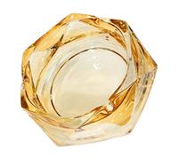 Glass Ashtray for Cigarettes, Tabletop Ashtray and Modern Decoration for Home Office Bar Restaurant Indoor Outdoor (Orange Large Size)