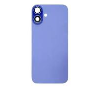 Glass Back Compatible With Phone 16 Plus Ultramarine Plain with Camera Lens No Logo